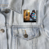 Ontwerp uw eigen 2 fotocollage vierkante button 5,1 cm (In situ)