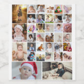 Ontwerp uw eigen 35 fotocollage Poster Wijn Etiket (Enkel label)