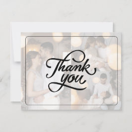 Ontwerp uw eigen 3 foto collage bruiloft bedankkaart