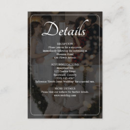 Ontwerp uw eigen 3 foto collage bruiloft informatiekaartje