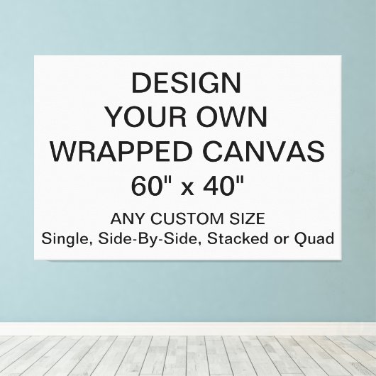 Ontwerp uw eigen 60"x 40"Verpakt canvas (Insitu (Houten vloer))