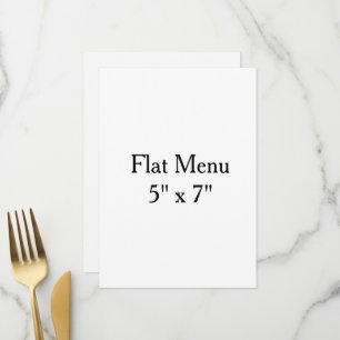 Ontwerp uw eigen aangepaste 5" x 7" platte menu