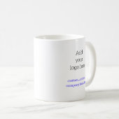 Ontwerp uw eigen, aangepaste afbeelding of logo koffiemok (Voorkant rechts)