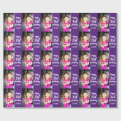 Ontwerp uw eigen aangepaste foto Aangepaste verjaa Cadeaupapier (Vlak)