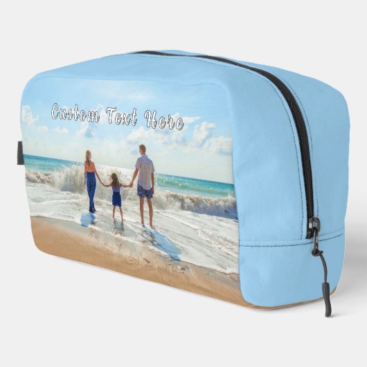 Ontwerp uw eigen aangepaste foto en tekst geperson toilettasje (Rechterhoek)