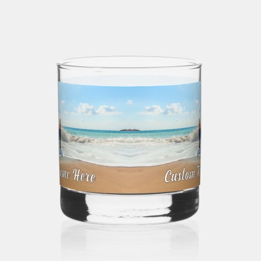 Ontwerp uw eigen aangepaste foto en tekst geperson whisky glas (Rechts)