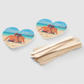 Ontwerp uw eigen aangepaste foto hand fan - Ik hou Handwaaier (Niet-gemonteerd)