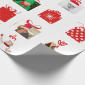 Ontwerp uw eigen aangepaste foto met kerstmis cadeaupapier (Hoek)