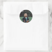 Ontwerp uw eigen aangepaste foto ronde sticker (Tas)