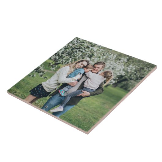 Ontwerp uw eigen aangepaste gepersonaliseerde foto tegeltje (Zijkant)