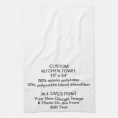 Ontwerp uw eigen aangepaste KITCHEN TOWEL op maat Theedoek (Verticaal)