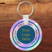 Ontwerp uw eigen aangepaste moderne Logo-bedrijf Sleutelhanger (Achterkant)