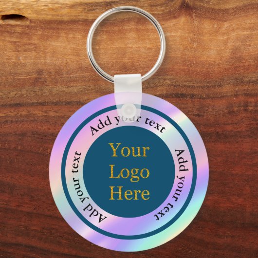 Ontwerp uw eigen aangepaste moderne Logo-bedrijf Sleutelhanger (Voorkant)