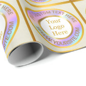 Ontwerp uw eigen aangepaste moderne Logo Business  Cadeaupapier (Rol Hoek)