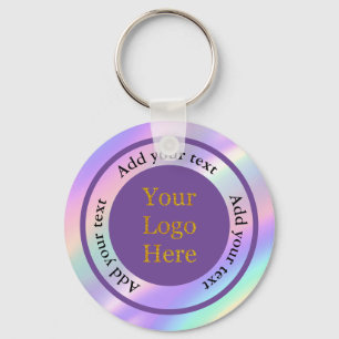 Ontwerp uw eigen aangepaste moderne logo zakelijke sleutelhanger
