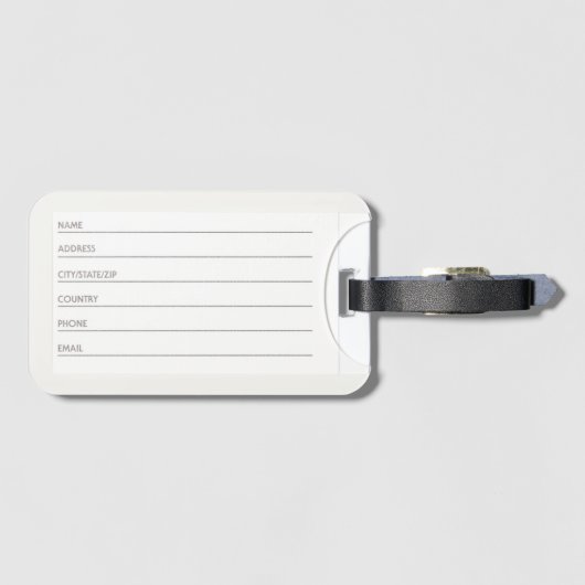 Ontwerp uw eigen aangepaste ontwerp bagagelabel (Achterkant (horizontaal))