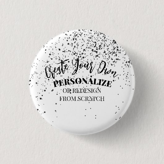 Ontwerp uw eigen aangepaste ontwerp ronde button 3,2 cm (Voorkant)