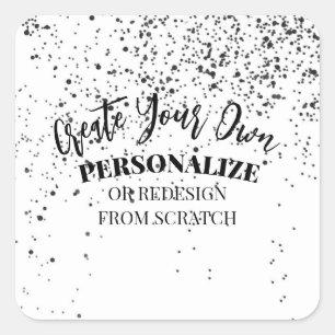 Ontwerp uw eigen aangepaste ontwerp vierkante sticker