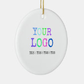 Ontwerp uw eigen aangepaste persoonlijke Logo Keramisch Ornament (Rechts)