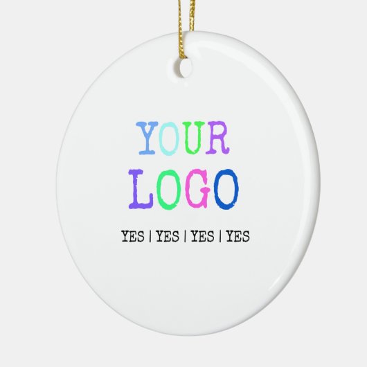 Ontwerp uw eigen aangepaste persoonlijke Logo Keramisch Ornament (Links)