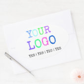 Ontwerp uw eigen aangepaste persoonlijke Logo Ovale Sticker (Envelop)