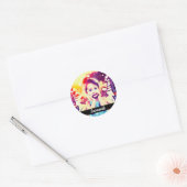 Ontwerp uw eigen aangepaste persoonlijke naam Foto Ronde Sticker (Envelop)
