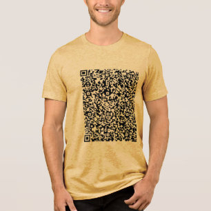 Ontwerp uw eigen aangepaste QR-code gepersonalisee Tri-Blend Shirt