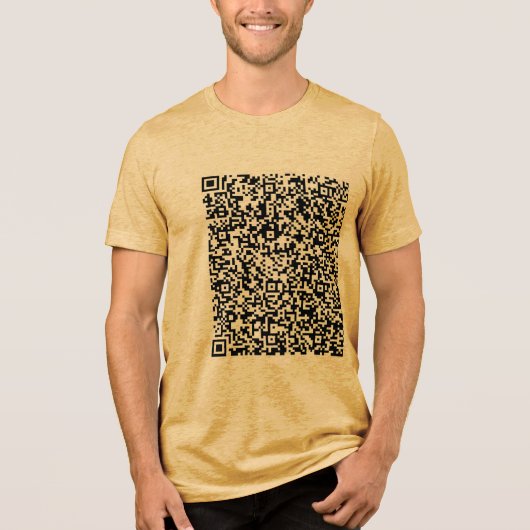 Ontwerp uw eigen aangepaste QR-code gepersonalisee Tri-Blend Shirt (Voorkant)