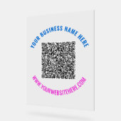 Ontwerp uw eigen aangepaste QR-code tekst Acryl te Bord (Hoek)