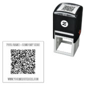 Ontwerp uw eigen aangepaste tekst QR code stempel  (In situ)