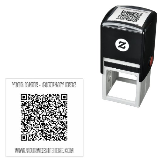 Ontwerp uw eigen aangepaste tekst QR code stempel  (In situ)