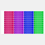 Ontwerp uw eigen aangepaste tekstkleur bedrijfslab labels (Vel)