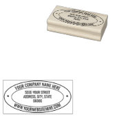 Ontwerp uw eigen adres Oval Rubber Stamp Sjabloon Rubberstempel (Gestempeld)