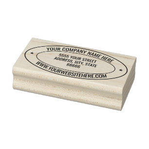 Ontwerp uw eigen adres Oval Rubber Stamp Sjabloon Rubberstempel