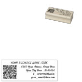Ontwerp uw eigen adres Rubber Stamp met QR-code Rubberstempel (Gestempeld)