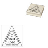 Ontwerp uw eigen adres Triangle Rubber Stamp Rubberstempel (Gestempeld)