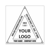Ontwerp uw eigen adres Triangle Rubber Stamp Rubberstempel (Afrduk)