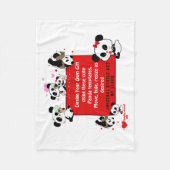 Ontwerp uw eigen BABY PANDA BEER Fleece Deken (Voorkant)