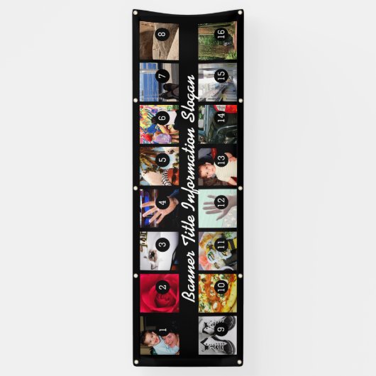 Ontwerp uw eigen banner 16 Afbeeldingen met eenvou (Verticaal)