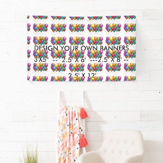 Ontwerp uw eigen banners voor bedrijven, partijen, (Insitu)