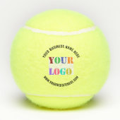 Ontwerp uw eigen bedrijf Logo en tekst tennisballe Tennisballen (Achterkant)