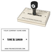 Ontwerp uw eigen bedrijf Logo Rubber Stamp Sjabloo Rubberstempel (Gestempeld)