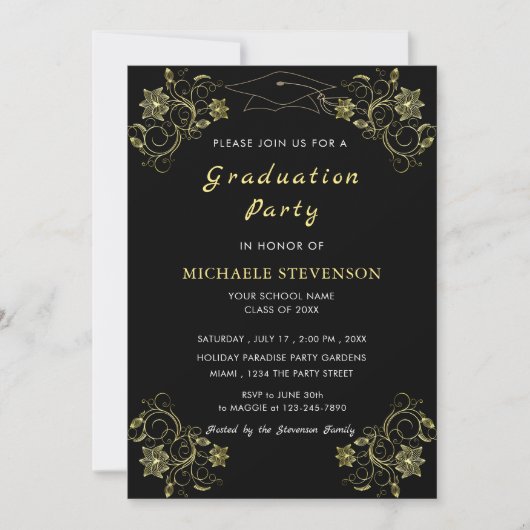 Ontwerp uw eigen Black Gold Afstuderen (Voorkant)
