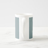 Ontwerp uw eigen bot China-Mok - Blauwgroen Porselein Kop (Achterkant)