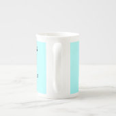 Ontwerp uw eigen bot China-Mok - Licht blauw Porselein Kop (Achterkant)