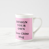 Ontwerp uw eigen bot China-Mok - lichtroze Porselein Kop (Rechts)