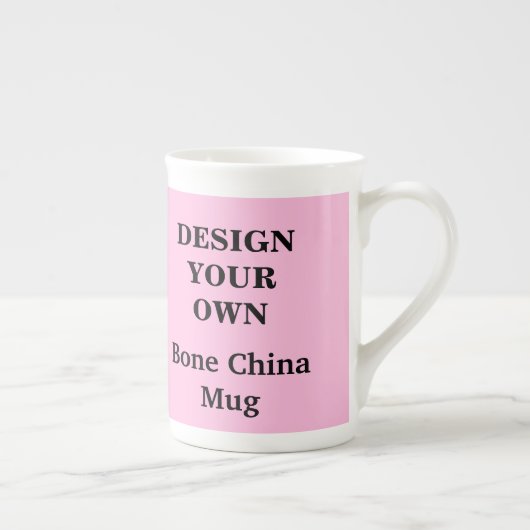 Ontwerp uw eigen bot China-Mok - lichtroze Porselein Kop (Rechts)