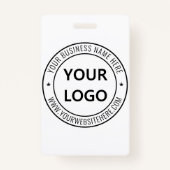 Ontwerp uw eigen Business Badge Sjabloon met Logo (Voorkant)