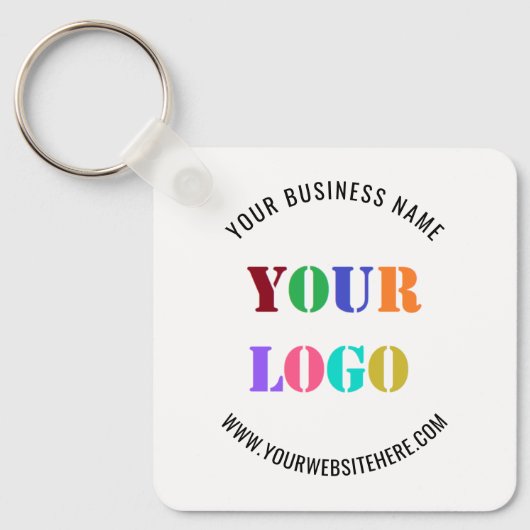 Ontwerp uw eigen business Logo Sleutelhanger Sjabl (Voorkant)