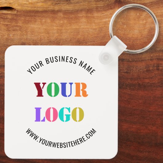 Ontwerp uw eigen business Logo Sleutelhanger Sjabl (Achterkant)